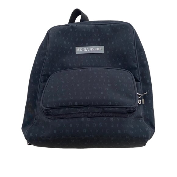 Sonia Rykiel nylon backpack signature black logo main image 8